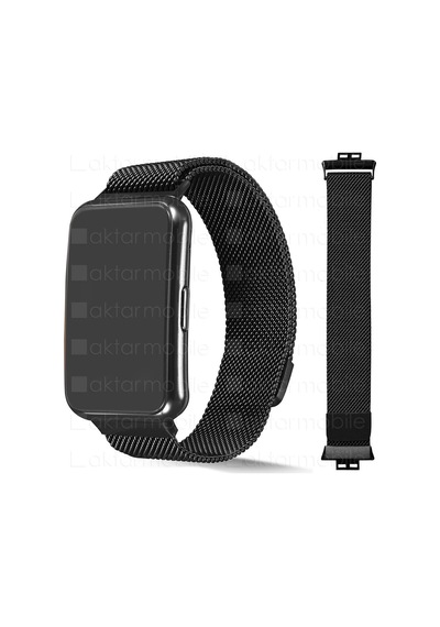 Huawei Watch Fit Hasır Metal Kordon Premium Hasır Kayış