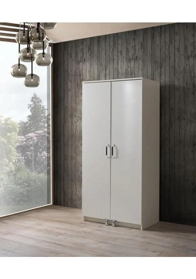 Çok Amaçlı 2 Kapaklı Mutfak Erzak Kiler Dolap 86x52x180 cm