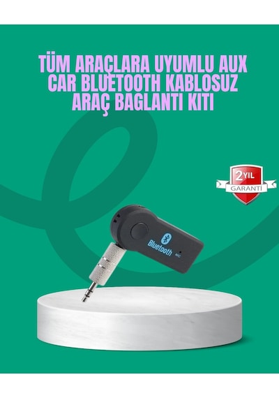Northcity Taşınabilir Bluetooth Aux Araç Müzik Ve Konuşma Kiti - Kablosuz Bağlantı, Şarj Edilebilir Batarya