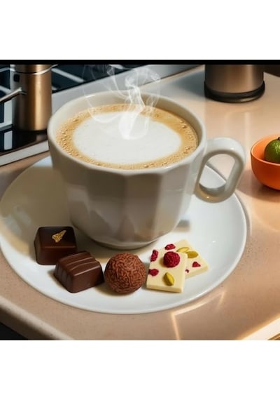Ayrex Kütahya Porselen Bevel 190 Cc/ml 6 Kişilik Çay Duble Türk Kahve Fincan Takımı 12 Parça Cappuccino Latte Moc Diğer