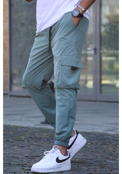 Madmext Yeşil Kargo Cep Erkek Jogger Pantolon 5461