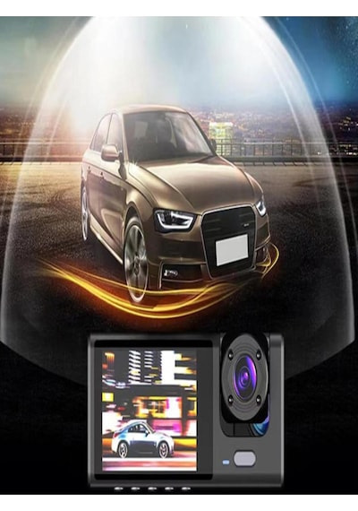 Üç Kameralı Wifi Araç I Çi Kayıt Cihazı 1080p Ön I Ç Arka Gece Görüşlü Dashcam Tüm Araçlara Uyumlu Tek