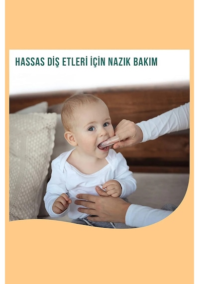 Mucit Home Slikon Parmak Bebek Diş Kaşıyıcı Ve Şeffaf Renk Yumuşak Fırça Kutulu Erkek Ve Kız Çocuk