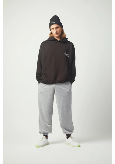 Startmore Cactus Oversıze Sweatshirt Hoodie Siyah Siyah