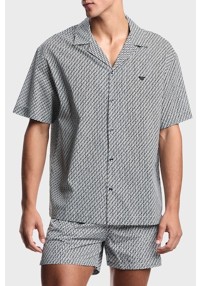 Emporio Armani Erkek Gömlek Em000593 Af20439 F0026 Beyaz Siyah