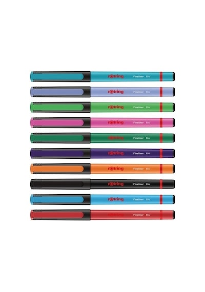 İnce Keçe Uçlu Kalem 0.4 Mm, 10'lu Paket, Karışık Renkler
