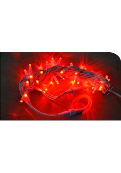 Yılbaşı Led Işık İp Led 10 Mt Kırmızı Sabit Ip65 Beyaz Kablo Al-80 Kırmızı