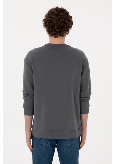 U.S. Polo Assn. Erkek Bisiklet Yaka Antrasit Comfort Fit Sweatshirt 50293430-VR006