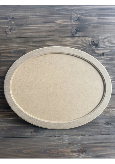 Ham Ahşap Büyük Oval Tepsi