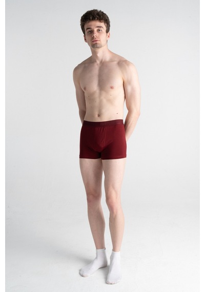 Mercan Erkek Bordo 6'lı Pamuklu Esnek Boxer