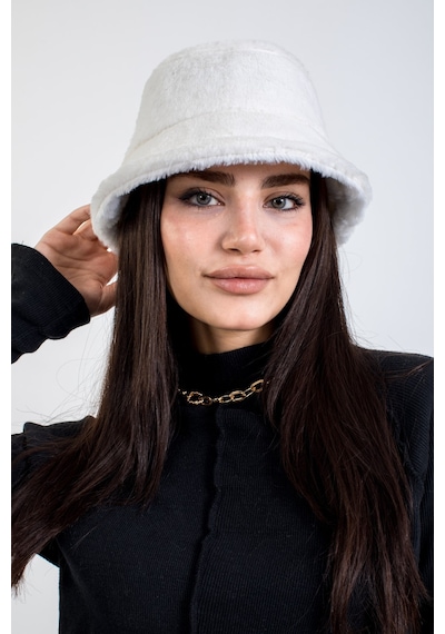 Ladycolor Lady Color Yumuşak Dokulu Bucket Şapka Beyaz