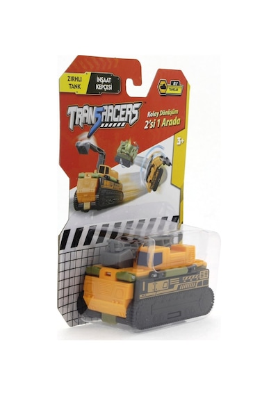 Transracers Dönüşen Araçlar Tanklar Zırhlı Tank / İnşaat Kepçesi
