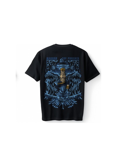 Bumeta One Piece Marco Phoenix Oversize Unisex Tişört T-shirt Siyah