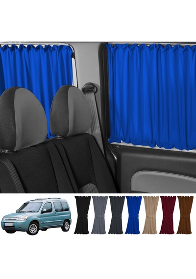 Pandami Citroen Berlingo 1.nesil 1996-2009 Uyumlu Mavi Raylı Oto Perde Takımı