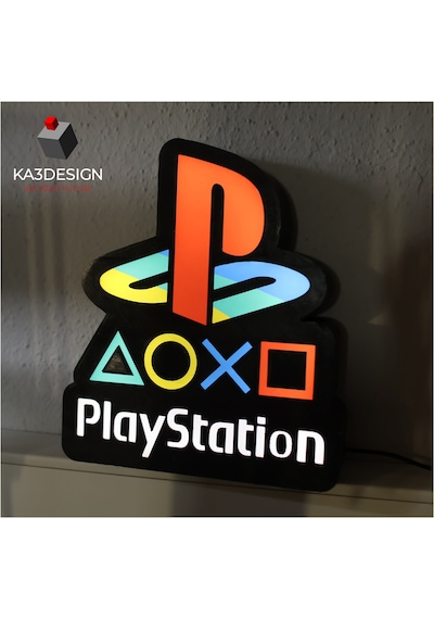 Playstation Ps Tasarımlı Led Gece Lambası Çok Renkli