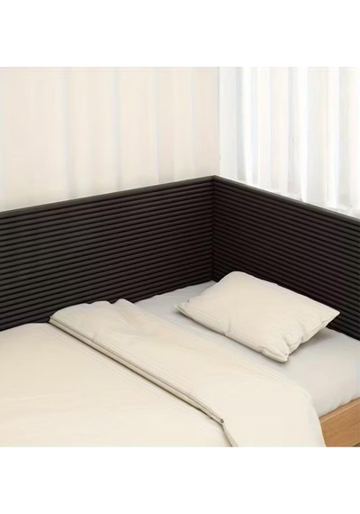 8cmx200cm 1 Adet Yapışkanlı Meva Siyah Lambiri Model Çıta Süpürgelik Tablo Tavan Koruyucu Kenar Çıta Siyah
