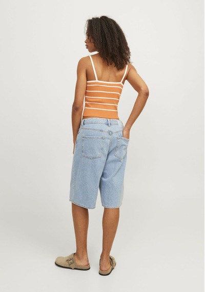 Jack & Jones Kadın Askili Çizgili Bluz - Esther 12255237 Tangerine