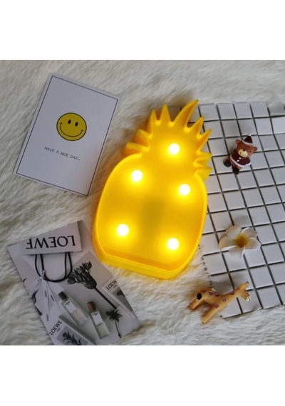Led Işıklı Ananas Gece Lambası Evimdeyokyok Çok Renkli