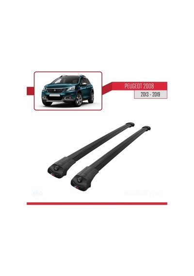 Peugeot 2008 2013-2019 Arası İle Uyumlu Ace-1 Ara Atkı Tavan Barı Siyah