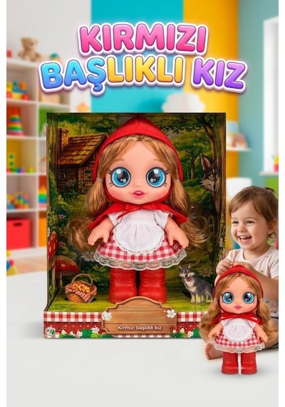 Elissa Masal Anlatan Kırmızı Başlıklı Kız Bebek - 24 Cm Sesli Et Bebek - Eğitici Oyun Arkadaşı