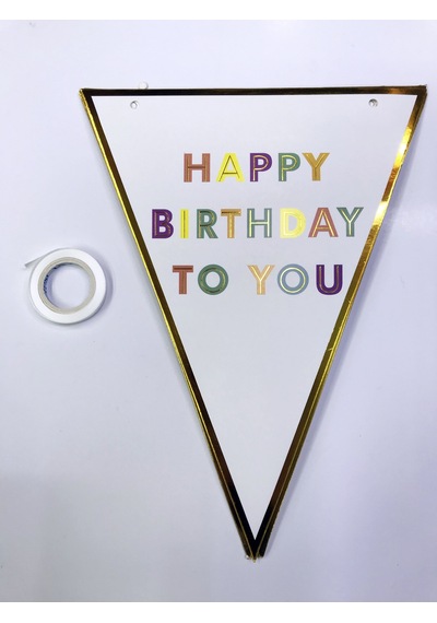 Happy Birthday To You Flama Bayrak Süs Tdrtr Yetişkin