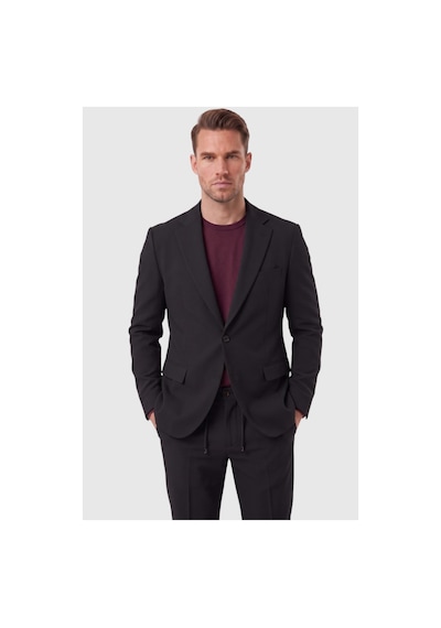 Deepsea Erkek Siyah Slim Fit Likralı Gofre Kumaş Takım Elbise İpli Lastikli Pantolon 2602326 Deepsea Erkek Siyah Slim Fit Likralı Gofre Kumaş Takım Elbise İpli Lastikli Pantolon 2602326