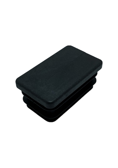 Dikdörtgen Demir Profil İç Tapa Geçme Plastik Ayak Geçme Koruma Plastiği 30mm X 20mm 8 Adet Siyah Siyah