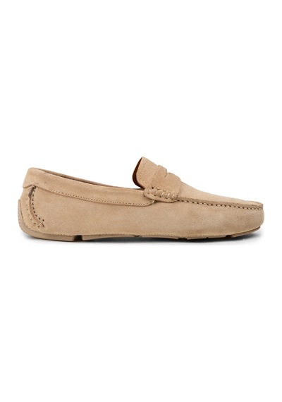 Deery Erkek Hakiki Süet Bej Penny Loafer - E0920mbejc01