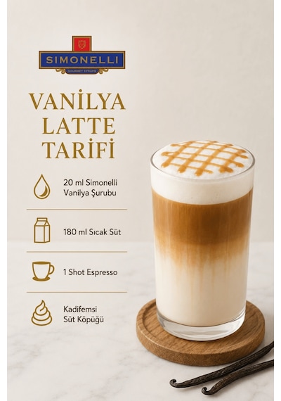 Simonelli Vanilya Kahve Şurubu 70 ML + Pompa