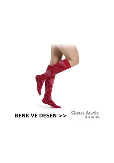 Sigvaris Shades Socks Kadın Diz Altı Varis Çorabı, Renkli, Desenli Ten Rengi Standart M Kapalı Kısa