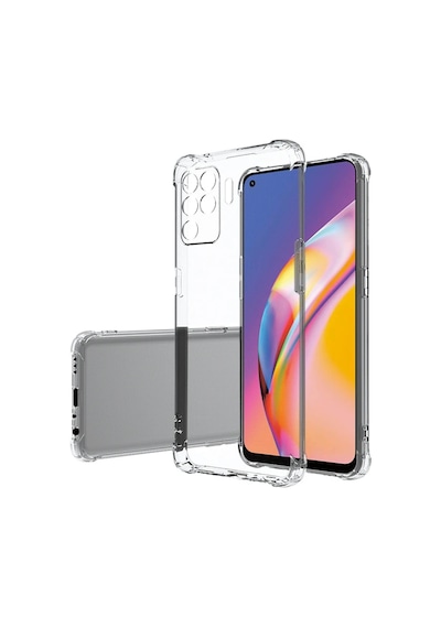 Oppo A94 Kamera Korumalı Airbag Şeffaf Antishock Köşe Korumalı Antishock Silikon Kılıf