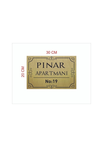 Gold Apartman İsimliği Aparman Tabelası Metal Aliminyum