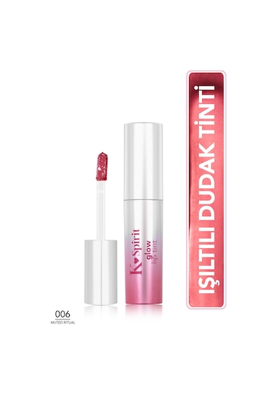 Flormar K-spirit Glow Lip Tint Yoğun Nemlendirici & Işıltılı Uzun Süre Kalıcı Dudak Tint'i 006mutedrıtual