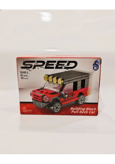 Speed Stil Araba Süper Yapı Blokları Modeli Yarış Arabası Model Kırmızı