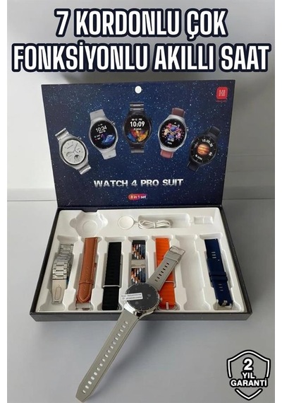 Akıllı Saat Aksesuarları Akıllı Saat 7 Kordonlu Yeni Nesil Arama Cevaplayan Çok Fonksiyonlu