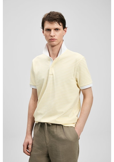Lufian Landon Erkek Polo T-shirt 111040248 Sarı