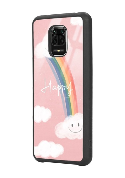 Xiaomi Redmi Note 9 Pro - 9s Happy Cloude Tasarımlı Glossy Telefon Kılıfı Siyah