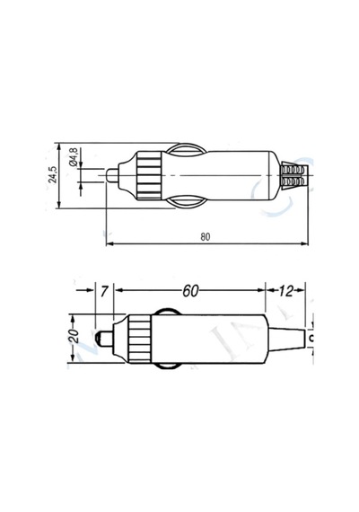 Ic-246b-3 Çakmak Fişi Ledsiz Sigortasız