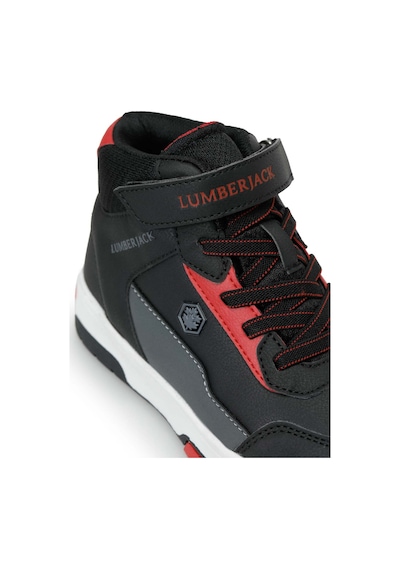 Lumberjack Nıtra Hı Siyah Erkek Çocuk High Sneaker Siyah-kırmızı