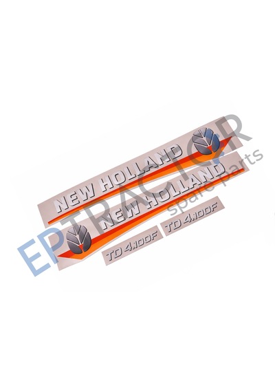 New Holland Td4.100f Yan Yazı Takımı Kaporta Etiketi Sağ - Sol Kaput Sticker Seti