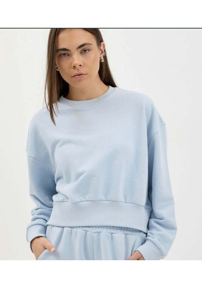 Buly Cozy Bisiklet Yaka Sweatshirt Buz Mavisi
