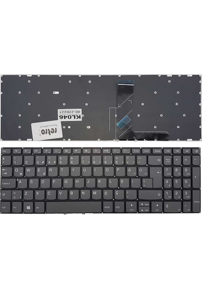 Lenovo İdeapad 720-15ısk İle Uyumlu Notebook Klavye - Siyah Gri - Tr