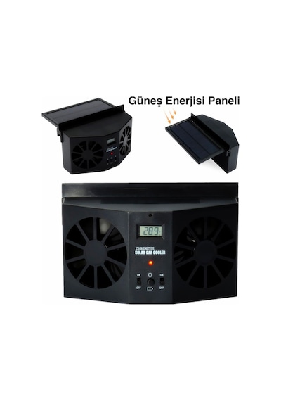 Ally R-8032 Güneş Enerjili Çift Fanlı Solar Oto Araç Havalandırm