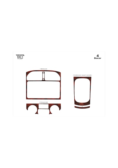 Toyota Rav 4 Torpido Kaplama 2003-2004 4 Parça Maun