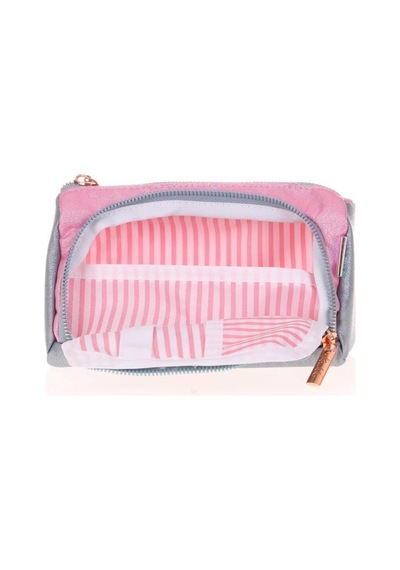 Kaukko Sparkle Plump Kalem Çantası Duble Gri K2530