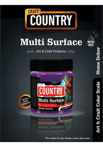 Akrilik Hobi Boyası Craft Country Multi Surface 120Cc Limon Sarı