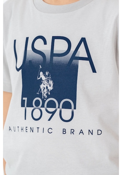 U.S. Polo Assn. Erkek Çocuk Gri Bermuda Takım Us2419-c-v3 Gri