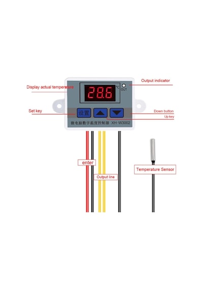 W3002220v 10a Dijital Termostat Kuluçka Makinalarına Uygun Hassas