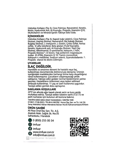 Saç Tırnak Cılt 30 Kapsül Yenı Saç Oluşumunu Destekler Güç Büyüme Hacım 26 Farklı Aktıf Madde