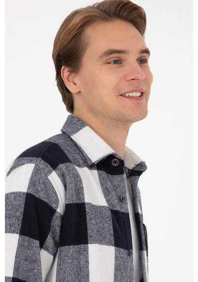 U.s. Polo Assn. Erkek Lacivert Gömlek Desenli 50308487-vr033 Lacıvert